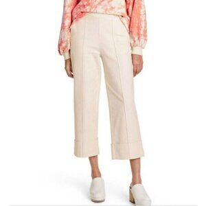 Rachel Comey x Target Pants Womens 12 Cream High Rise Straight Leg Cuffed Crop